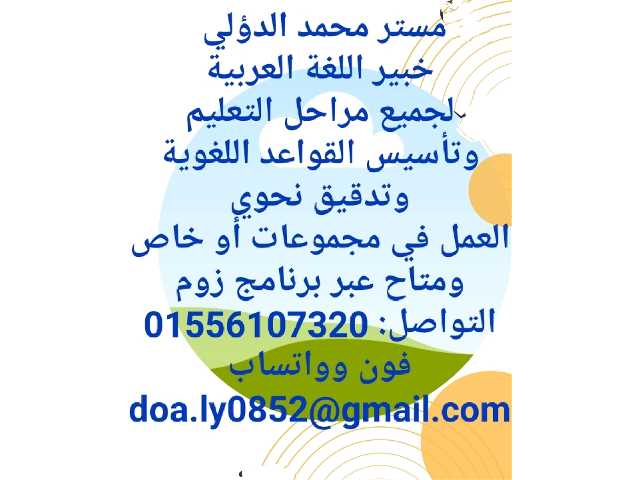 مستر محمدالدؤلي معلم خبير اللغة العربية